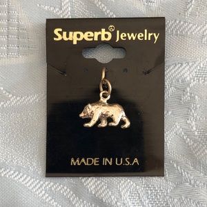 Silver Bear Charm